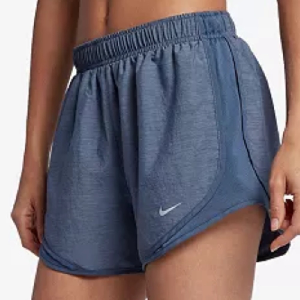 Nike Tempo XS Dri-Fit Shorts Blue Gray Womens